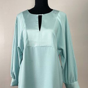 J.Crew Keyhole V-neck Top in Satin-Backed Crepe - Size S